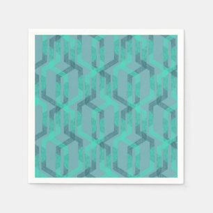 Neon turquoise pattern on grey background. napkin