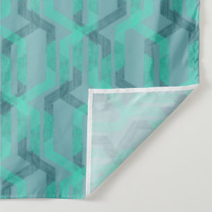 Neon turquoise pattern on grey background. tapestry