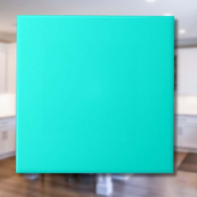 Neon Turquoise Solid Colour | Classic | Elegant Tile (Creator Uploaded)
