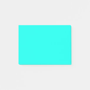 Neon Turquoise Solid Colour Classic Post-it Notes