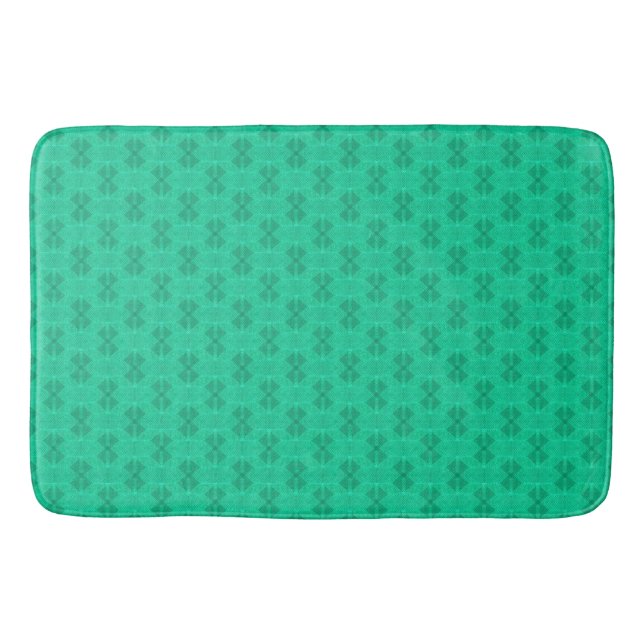 Neon turquoise textured. bath mat (Front)