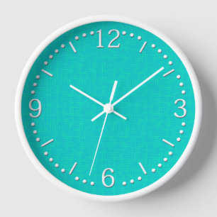 Neon turquoise textured.  clock