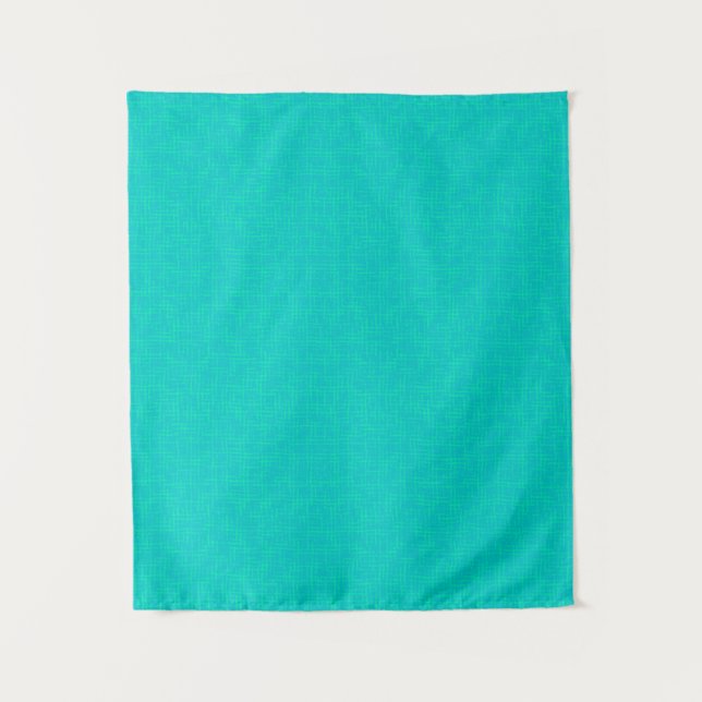 Neon turquoise textured.  tapestry (Front)