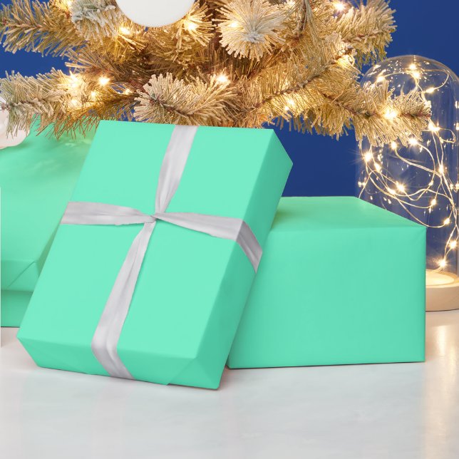 Neon Turquoise Wrapping Paper (Holidays)