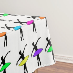 Neon Tutu Ballerina Ballet Pointe Dance Tablecloth