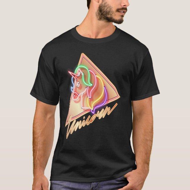 Neon Unicorn Vogue Style T-Shirt (Front)