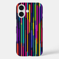 Neon Vertical Stripe Pattern