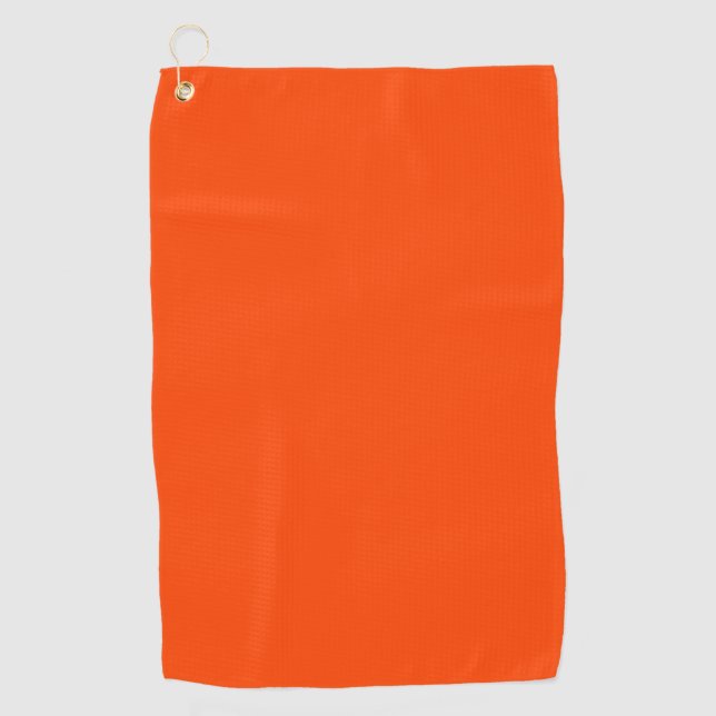 Neon, Vivid Orange Cornhole Set Golf Towel (Front)