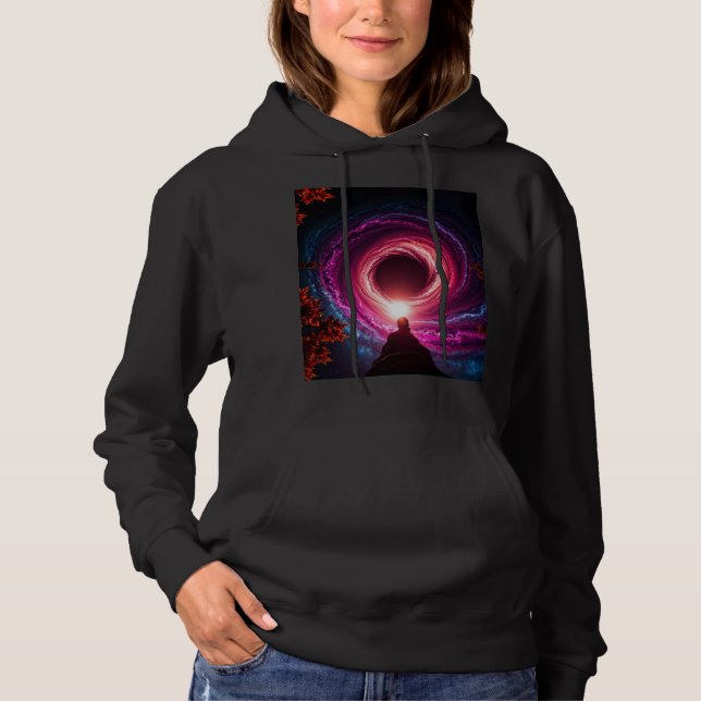 "Neon Void Galaxy" Hoodie — Cosmic Vortex Design | (Front)