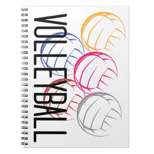 Neon Volleyballs Notebook