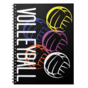 Neon Volleyballs Notebook