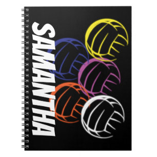 Neon Volleyballs Notebook