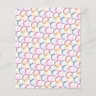 Neon Volleyballs on White Scrapbook Paper