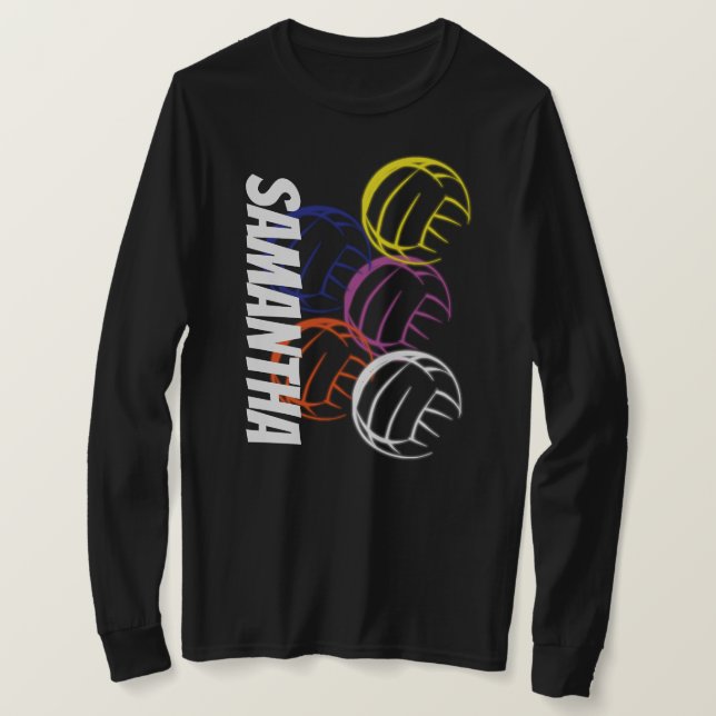 Neon Volleyballs T-Shirt (Design Front)