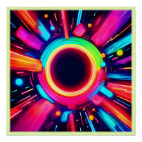 Neon Vortex of Light Art