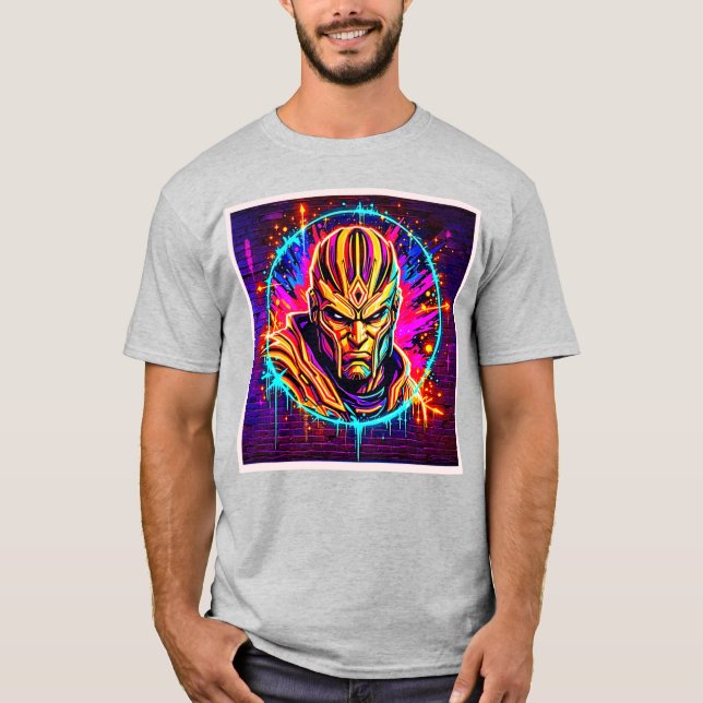 Neon Warrior Power Art T-Shirt (Front)