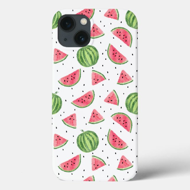Neon Watercolor Watermelons Pattern Case-Mate iPhone Case (Back)