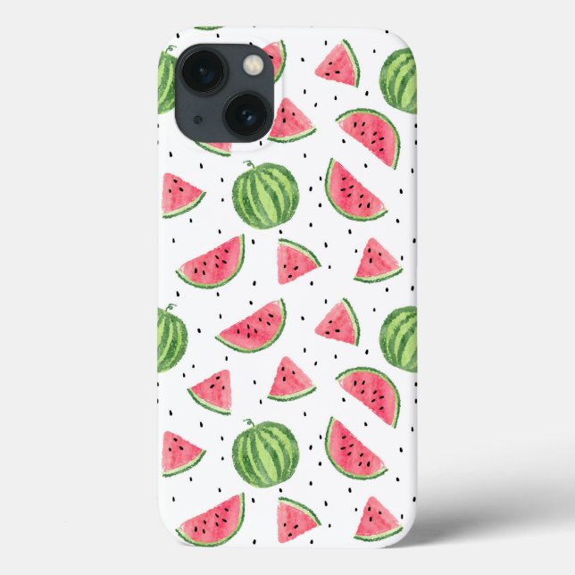 Neon Watercolor Watermelons Pattern Case-Mate iPhone Case (Back)