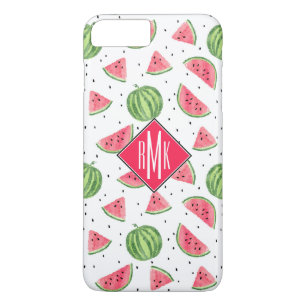 Neon Watercolor Watermelons Pattern iPhone 8 Plus/7 Plus Case