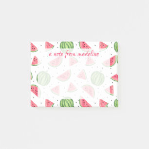 Neon Watercolor Watermelons Pattern Post-it Notes