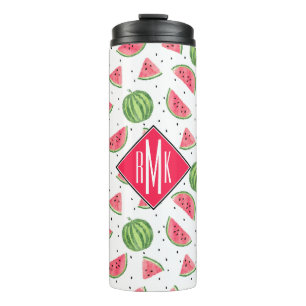 Neon Watercolor Watermelons Pattern Thermal Tumbler