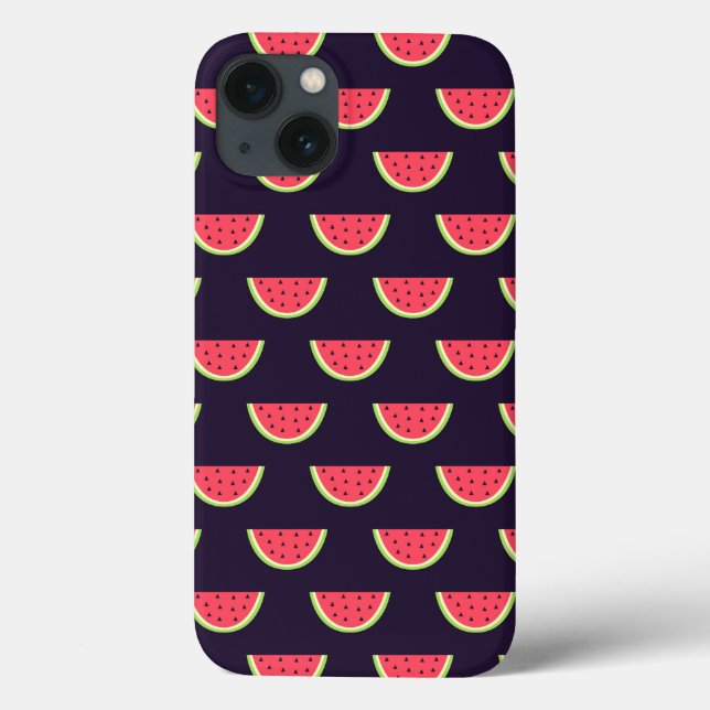 Neon Watermelon on Purple Pattern Case-Mate iPhone Case (Back)