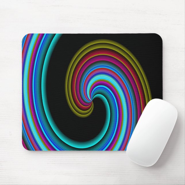 Neon Wave...... Mouse Mat (With Mouse)