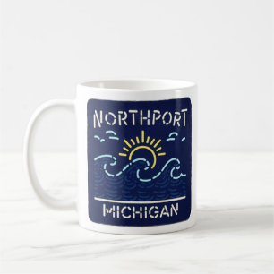 Neon Wave Northport Michigan Coffee Mug