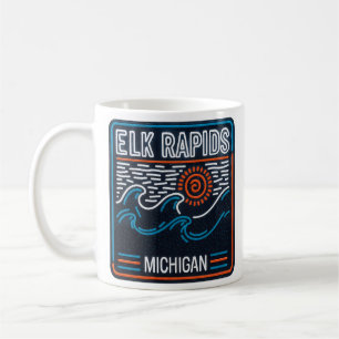 Neon Waves Elk Rapids Michigan Coffee Mug