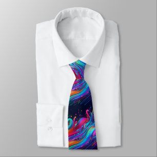 Neon Waves Tie