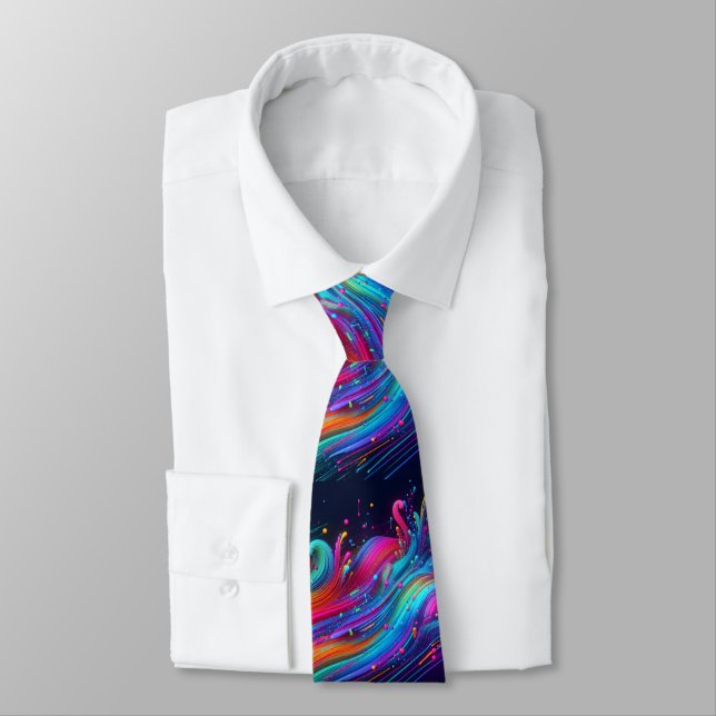 Neon Waves Tie (Tied)