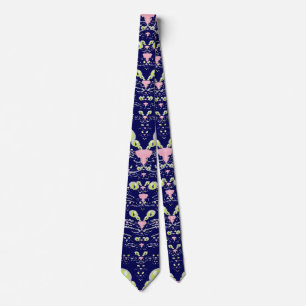 Neon whiskers and midnight blues tie