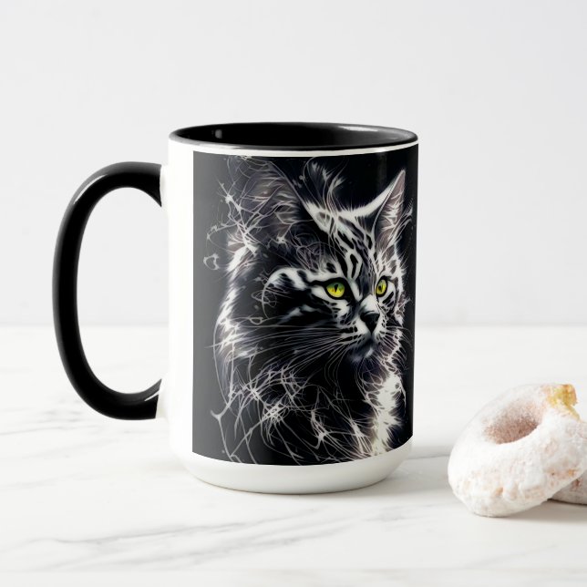 Neon Whiskers Mug (With Donut)