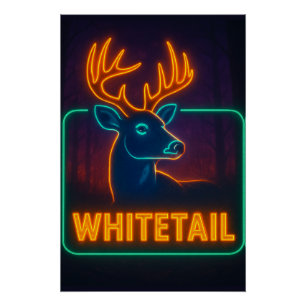 Neon Whitetail Poster