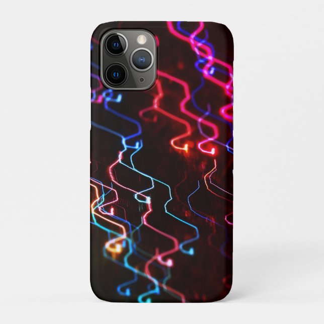 Neon Wiggle Wave Case-Mate iPhone Case (Back)