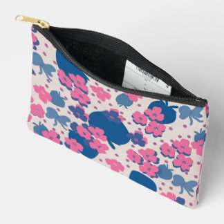 Neon Wild Flower Strawberry  Accessory Pouch