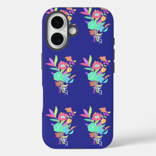 Neon Wildflowers iPhone 16 Case