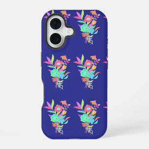 Neon Wildflowers iPhone 16 Case