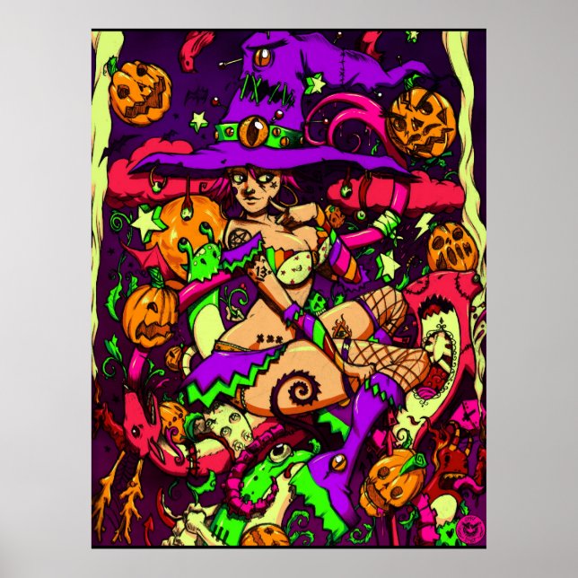 Neon Witch Poster (Front)