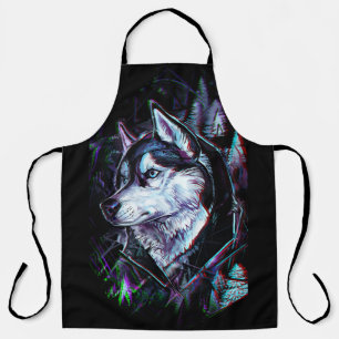 Neon Wolf All-Over Print Apron
