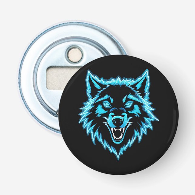 Neon Wolf Bottle Opener (Front)