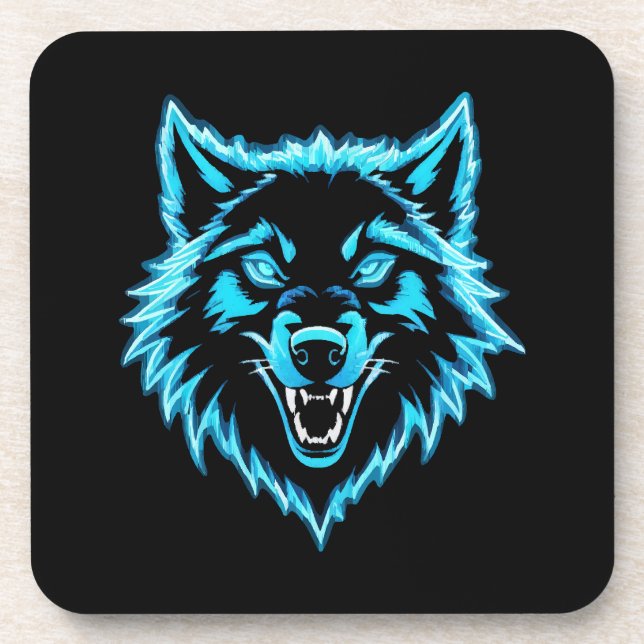 Neon Wolf Coaster (Front)