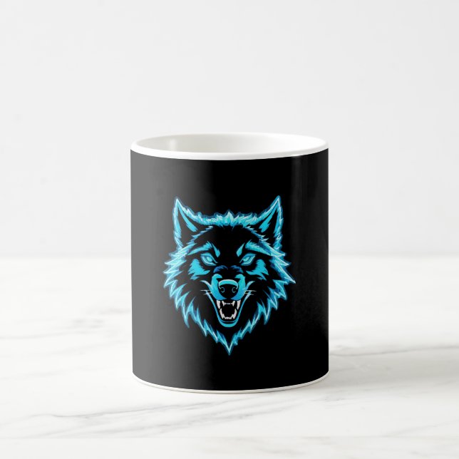 Neon Wolf Coffee Mug (Center)