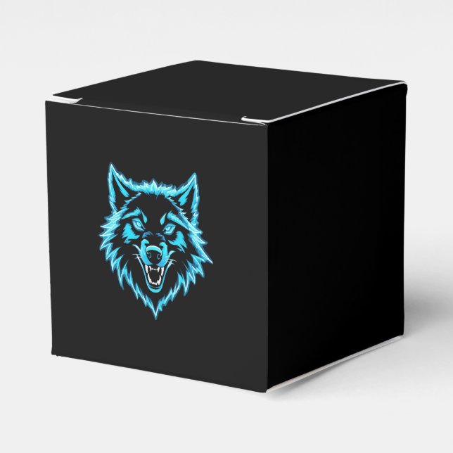 Neon Wolf Favour Box (Front Side)
