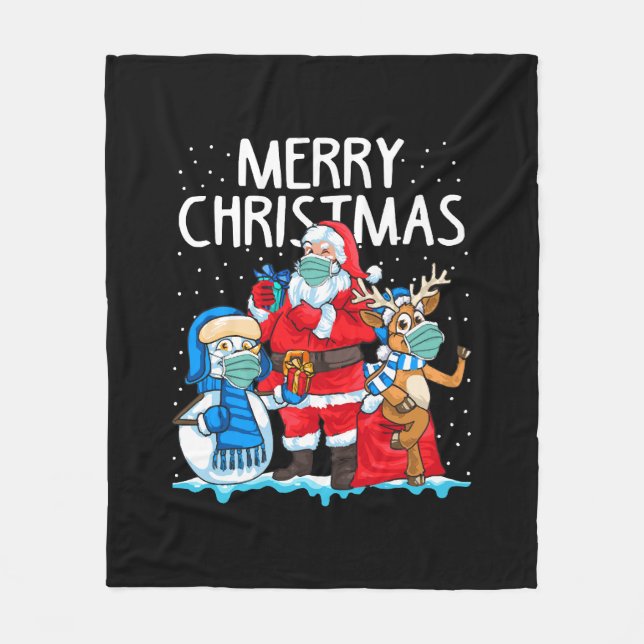 Neon Wolf Fleece Blanket (Front)