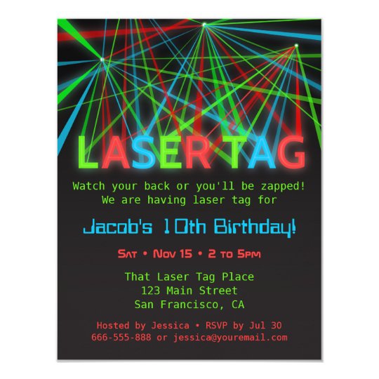 Laser Tag Party Invitations Uk 3