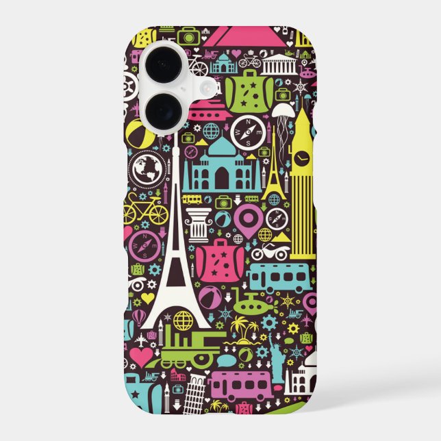 Neon World Icons Pattern (Back)