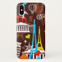 Neon World Travel Pattern