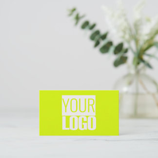  Neon  yellow  - add your  logo business card