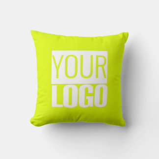 Neon yellow - add your logo Cushion